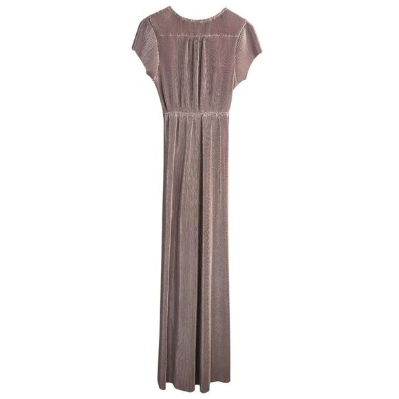 Baltic Born Athena Pleated Maxi Dress Womens Small Blush Rose Pink Gown Formal - Picture 6 of 11